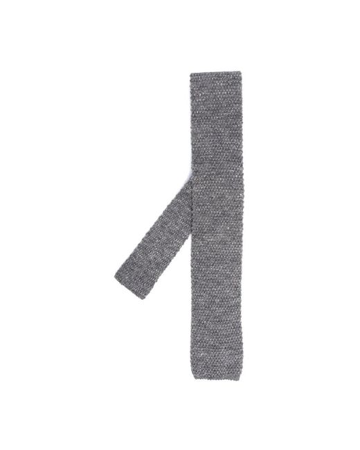 Brunello Cucinelli Chunky Gebreide Stropdas in het Gray voor heren