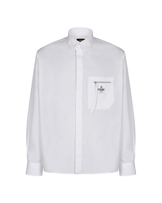 Fendi White Casual Shirts for men
