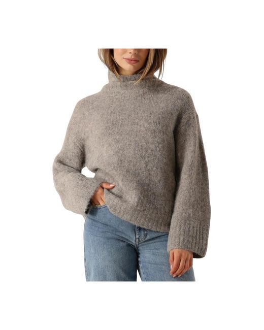 SELECTED Truien & Vesten ,Grijs ,Gebreide Coltrui in het Gray