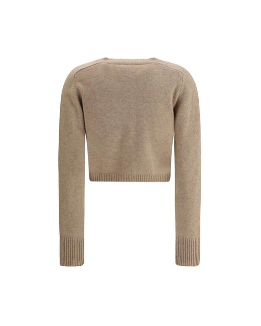 Loulou de Saison Natural Kaschmir Crop Cardigan Mit Knopfverschluss