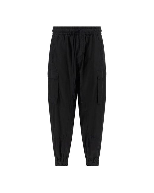 Thom Krom Black Tapered Trousers for men