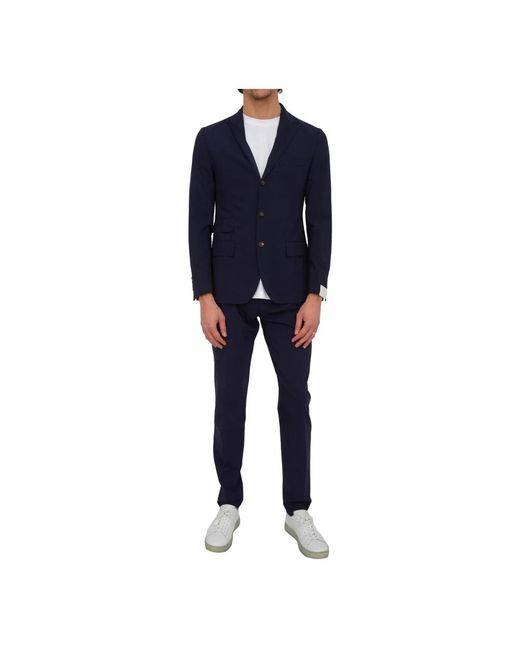 Eleventy Blue Single Breasted Suits for men