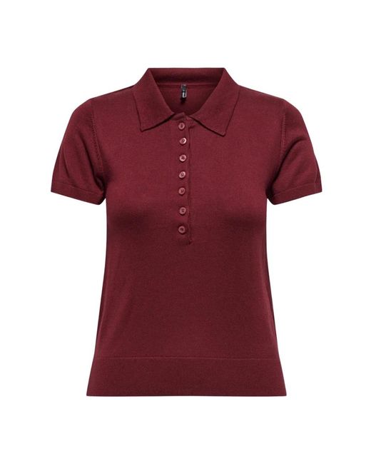 ONLY Red Catherine Polo