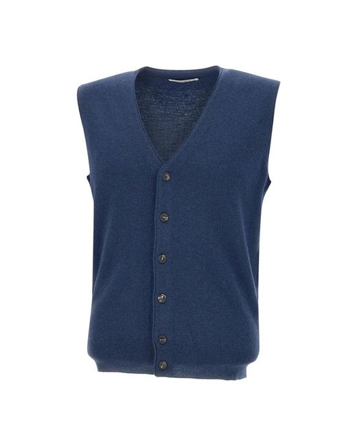 Kangra Jassen ,Blauw ,Wol Gebreid Wollen Vest in het Blue voor heren