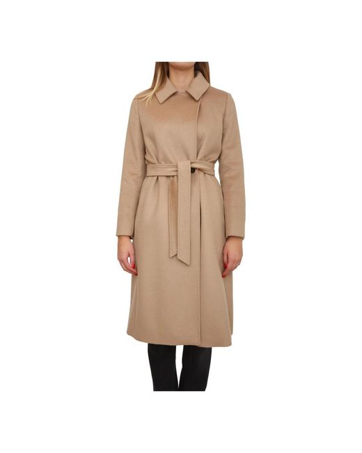 Max Mara Natural Belted Coats