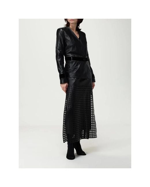 Leather Skirts Emporio Armani de color Black