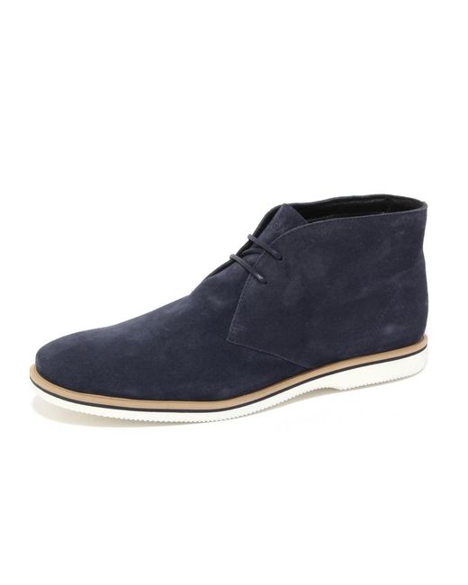 Hogan Blue Lace-Up Boots for men