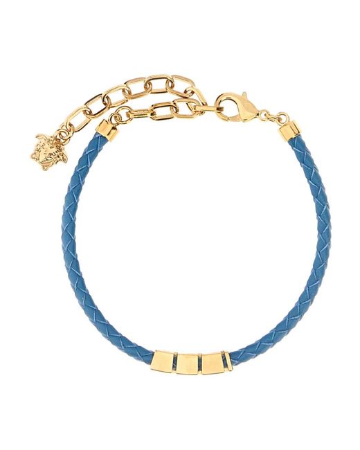 Versace Lederarmband in Blue für Herren