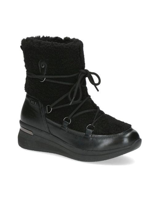 Caprice Black Winter Boots