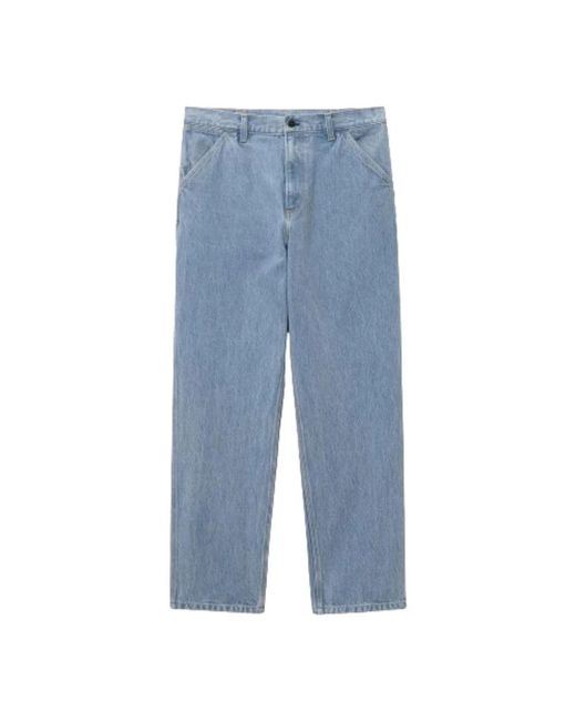 Carhartt Blue Straight Jeans for men