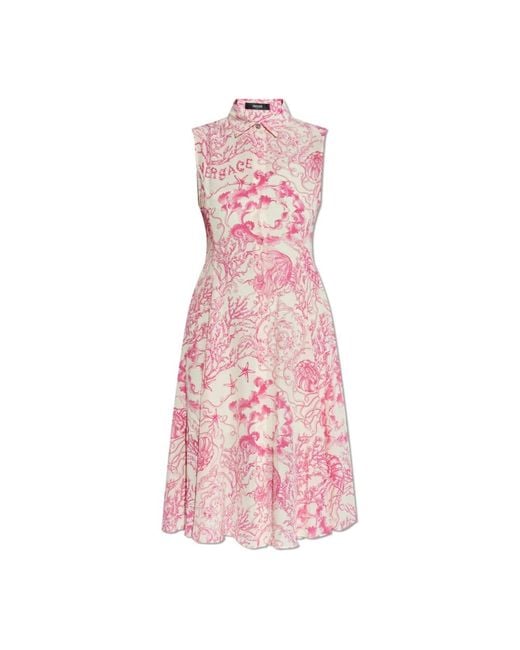 Shirt Dresses Versace en coloris Pink