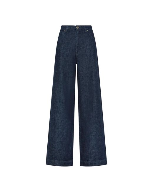 Wide Jeans Cruna de color Blue