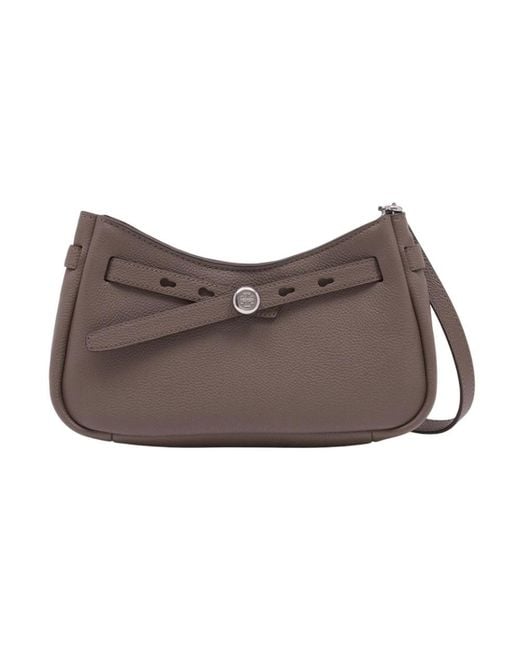 Tory Burch Gray Romy Zip Top Shoulder Bag