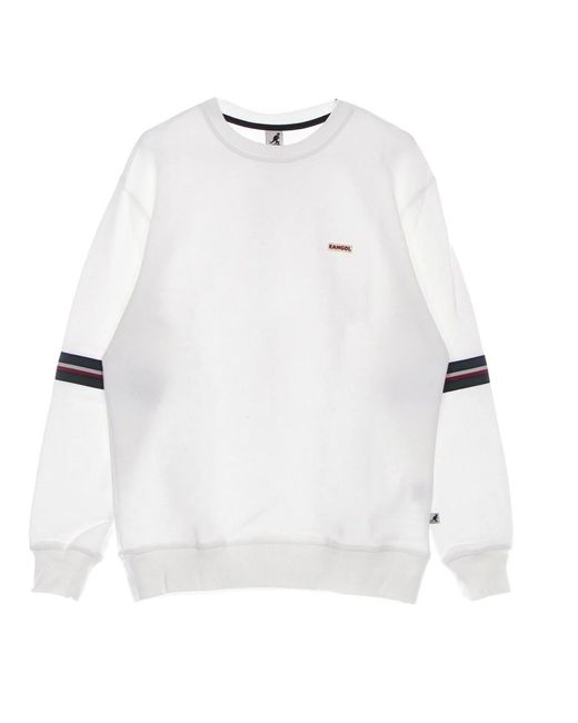 Kangol Hoodies & Sweatvesten ,Wit ,Katoen Heritage Lichtgewicht Crewneck Sweatshirt Off in het White voor heren