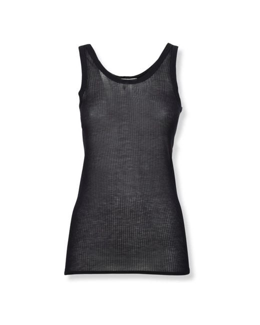 Lemaire Black Sleeveless Tops