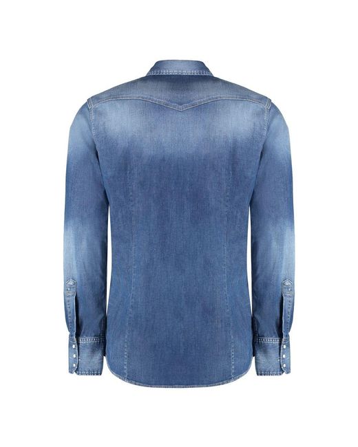 DSquared² Blue Denim Shirts for men