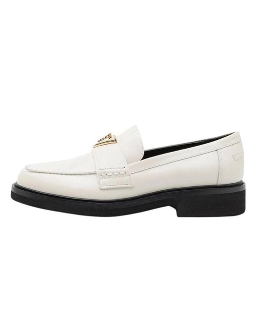 Guess White Loafers