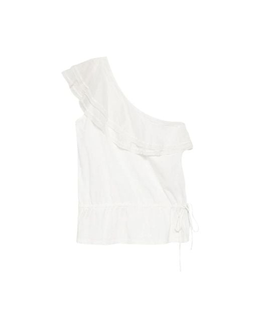 Dondup White Sleeveless Tops