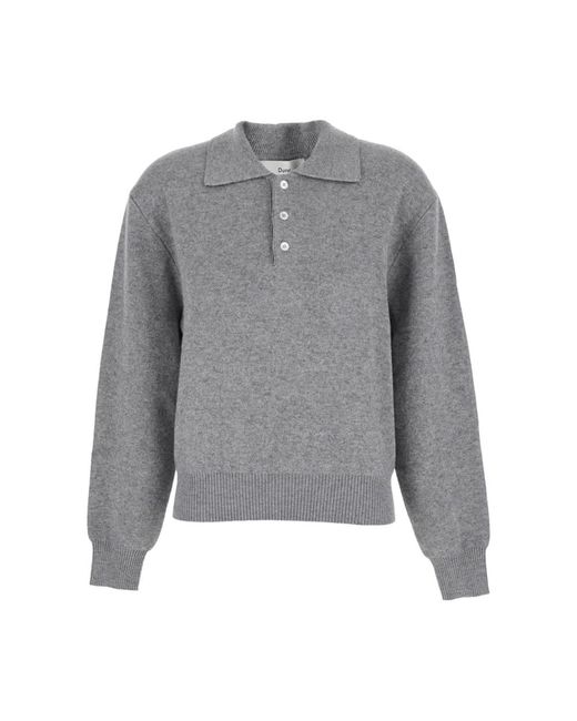 DUNST Kasjmier Grijs Polo Kraag Sweater in het Gray voor heren