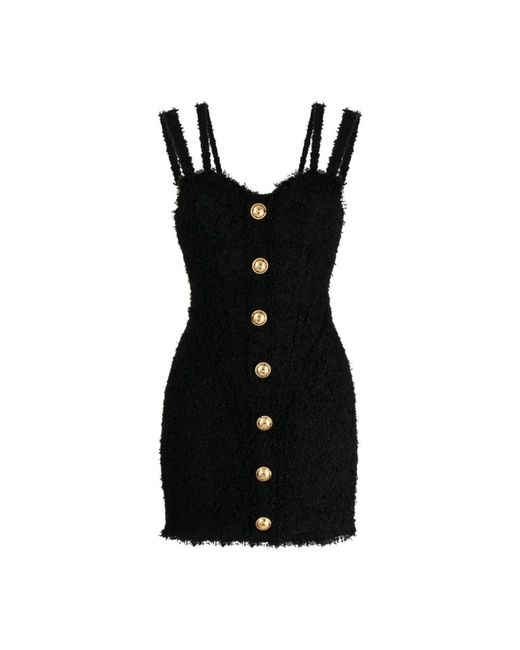 Balmain Black Short Dresses
