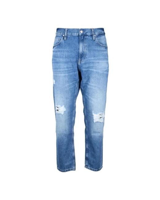 Calvin Klein Blue Cropped Jeans for men
