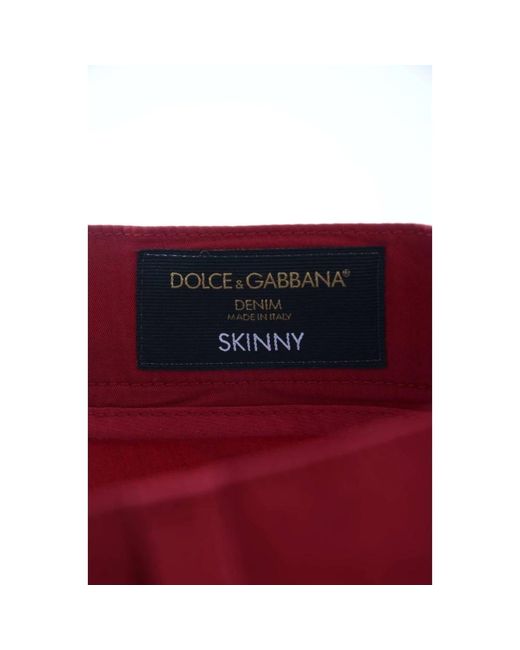 Dolce & Gabbana Skinny hose in Red für Herren