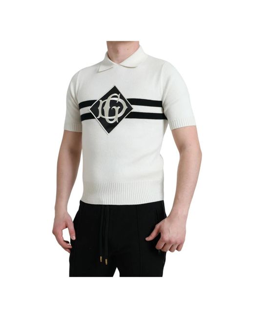 Dolce & Gabbana Gray Polo Shirts for men