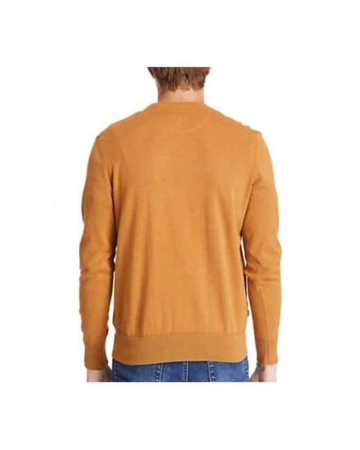 Timberland Orange Round-Neck Knitwear for men