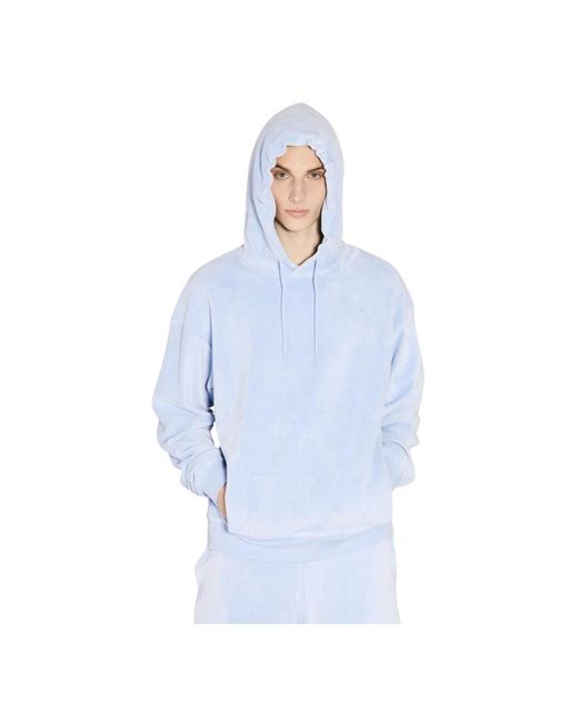 Martine Rose Terry cloth hooded sweatshirt in Blue für Herren
