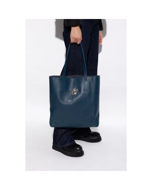 Versace Blue Tote Bags for men
