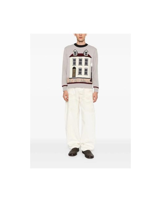 Junya Watanabe Gray Round-Neck Knitwear for men