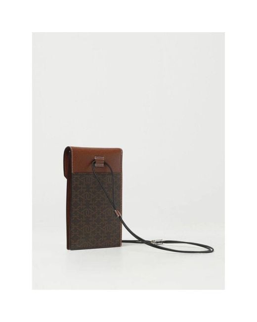 Bally Leder Canvas Handyhülle in Brown für Herren