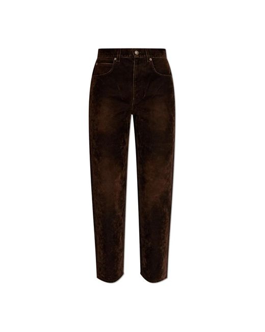 Tory Burch Jeans ,Bruin ,Straight Jeans in het Black