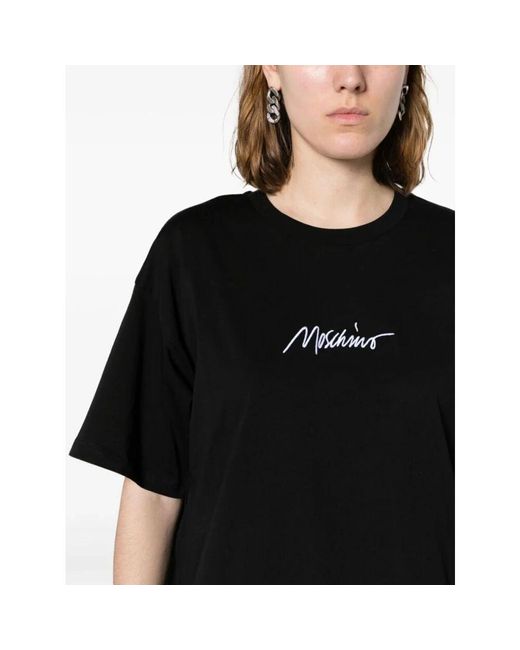 Moschino Black Lässiges baumwoll-t-shirt