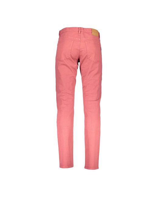 Gant Red Slim-Fit Trousers for men