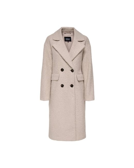 ONLY Natural Double-Breasted Coats
