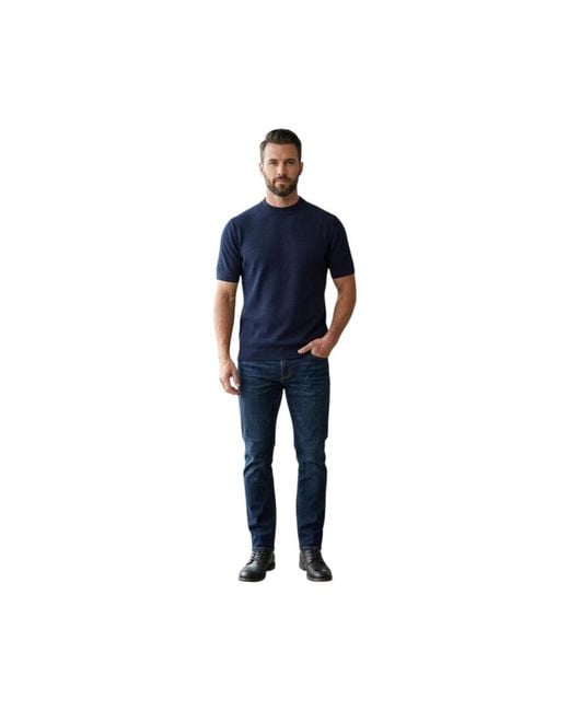 FILIPPO DE LAURENTIIS Blue T-Shirts for men