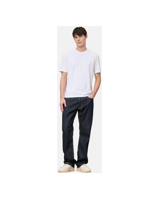 T-Shirts Blauer de hombre de color White