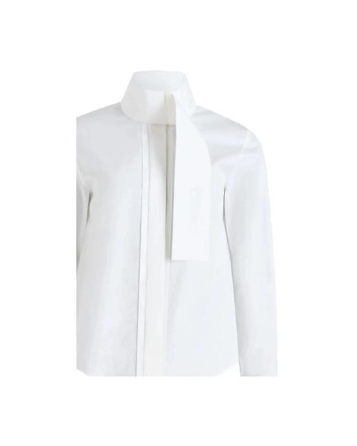 Patou Overhemden ,Wit ,Elegante Kraagblouse in het White