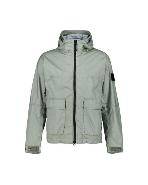 Stone Island Membrana 3L Tc Hooded Jacket in het Green voor heren