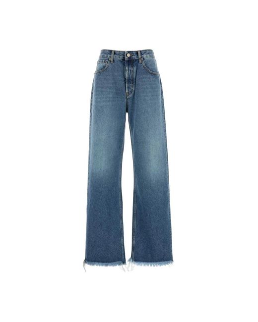 Alessandra Rich Blue Straight Fit Jeans