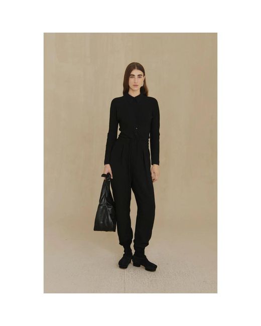 Cortana Black Tapered Trousers