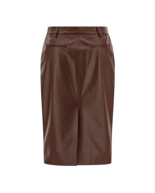 GIUSEPPE DI MORABITO Brown Leather Skirts