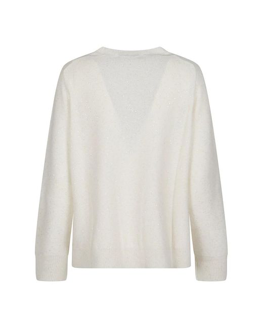 Fabiana Filippi White Round-Neck Knitwear