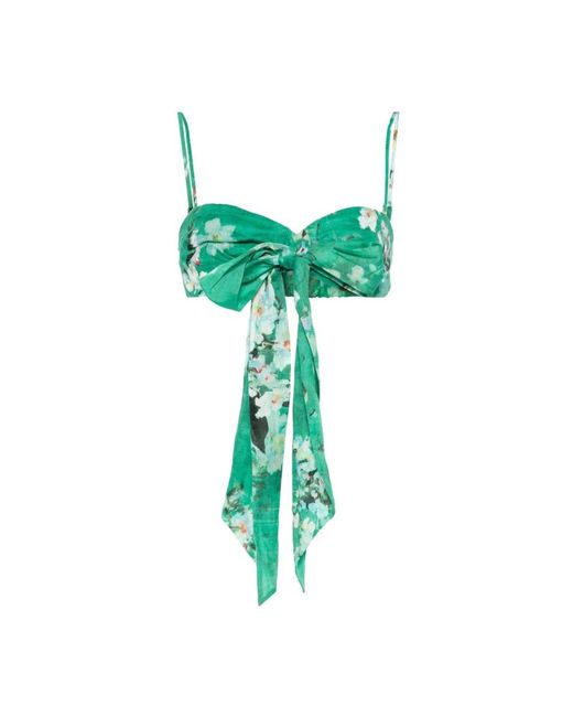 Zimmermann Everley Cropped Top in het Green