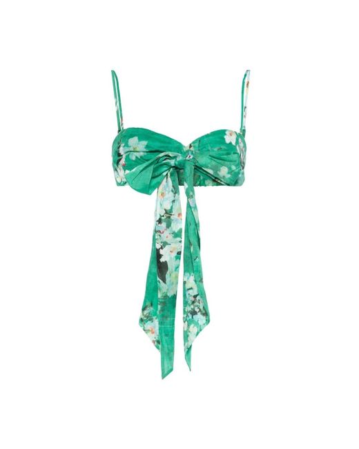 Zimmermann Everley Cropped Top in het Green