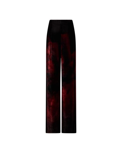 Alberta Ferretti Purple Straight Trousers