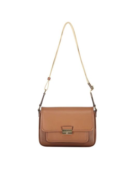 Michael Kors Brown Crossbody Tasche Aus Kalbsleder Mit Magnetischem Verschluss