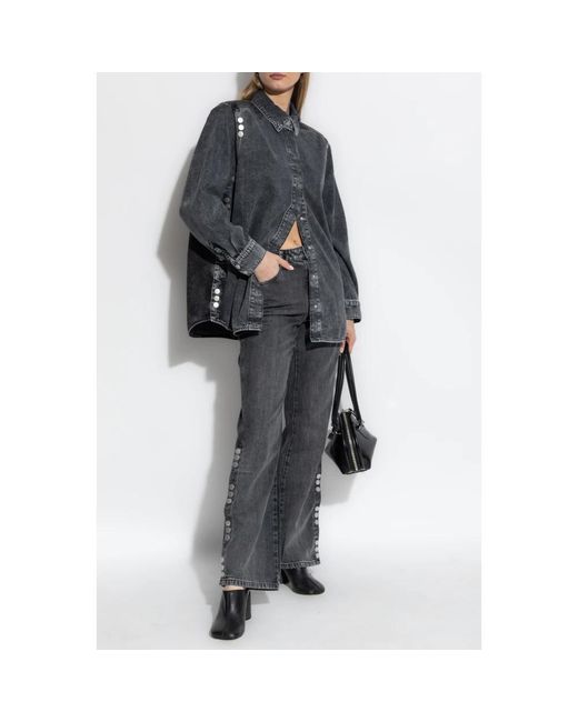 Gestuz Jeans ,Grijs ,Katoen Jeans Zuva in het Gray