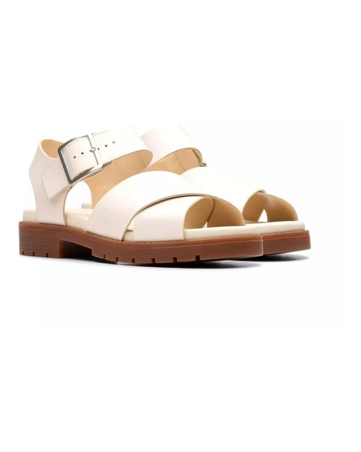 Flat Sandals Clarks en coloris Pink